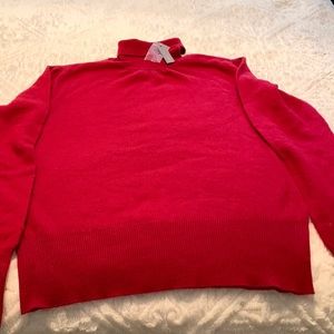 Womens medium 100% cashmere turtleneck sweater. Apt 9. Color cranberry.